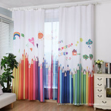 Kids Curtains Pencil Print for Children